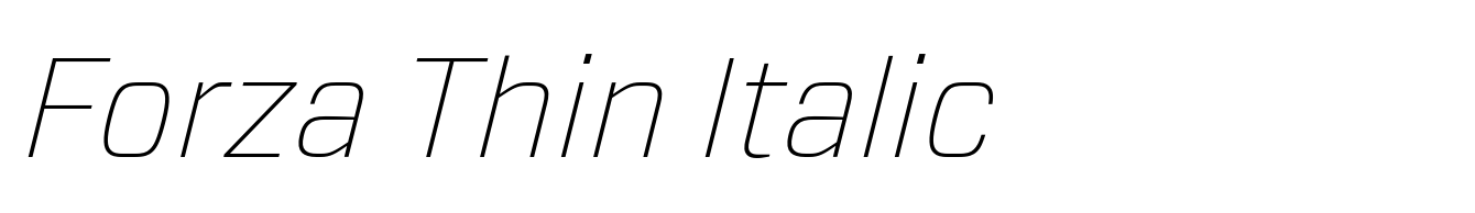 Forza Thin Italic